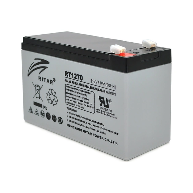 Батарея до ДБЖ Ritar AGM RT1270, 12V-7Ah (RT1270) - зображення 1