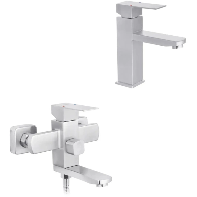 Змішувач Kroner Edelstahl Kubus-ESG010 + змішувач Edelstahl Kubus-ESG060 (CVS30150) - picture 1