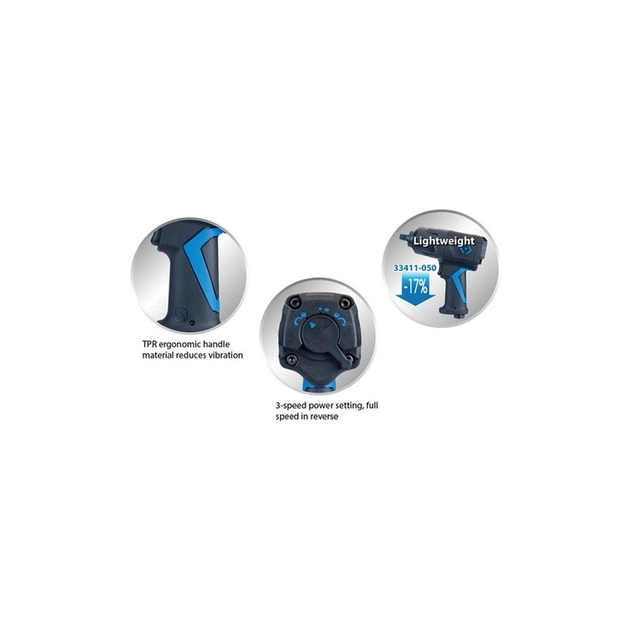 Гайковерт KING TONY пневмо 1/2" 1356 Нм (33461-100) - picture 4