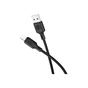 Дата кабель USB 2.0 AM to Lightning 1.0m Lenny silicone BX113 black BOROFONE (6941991115394) - зменшене зображення 3