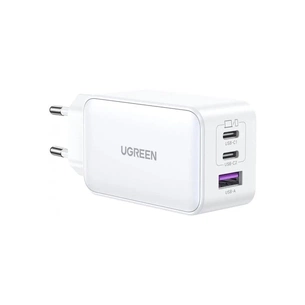 Зарядний пристрій Ugreen 1xUSB + 2xUSB-C 65W GaN CD244 white (15334) зображення 1