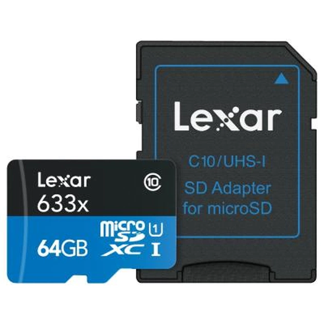Карта пам'яті Lexar 64GB microSDXC class 10 UHS-I (LSDMI64GBBEU633A) - изображение 1