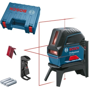 Лазерний нівелір Bosch Professional GCL2-50+RM1+BM3 до 20м, ±0.3мм/м, 4AAx1.5В, IP54, чохол, мішеннь, кейс (0.601.066.F02) зображення 1