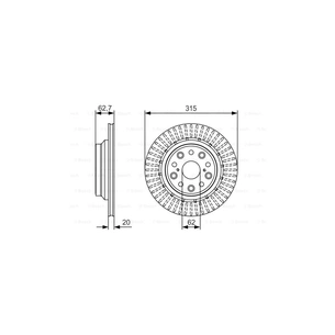 Гальмівний диск Bosch 0 986 479 T06 зображення 1