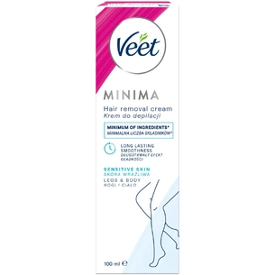 Крем для депіляції Veet Minima для чутливої шкіри з Алое вера 100 мл (4053700288205) зображення 1