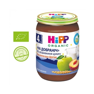 Дитяче пюре HiPP Organic На добраніч молочна манна з фруктами 190 гр (9062300132998) зображення 1