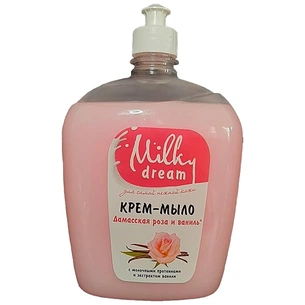 Рідке мило Milky Dream Дамаська троянда і ваніль пуш-пул 500 мл (4820205301414) зображення 1