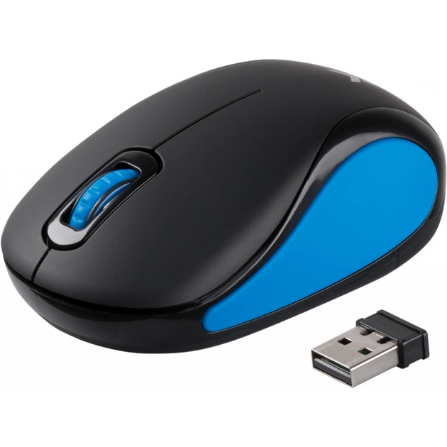 Мишка Vinga MSW-907 black - blue - зображення 1