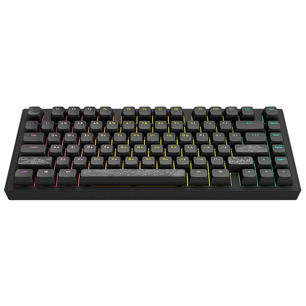 Клавіатура Dark Project ALU81 Terra Nostra PBT RGB Mech G3MS Moonstone Black (DPKB_NOSTRA_81_ANSI_BLACK_UA) - зображення 1