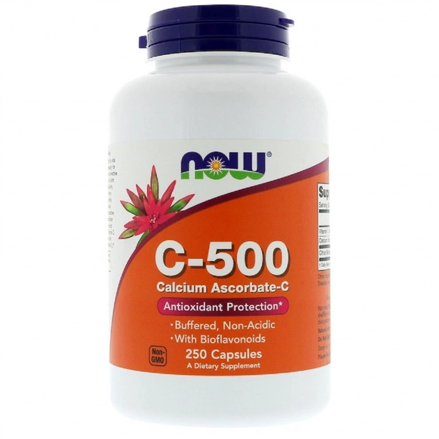 Витамин Now Foods Аскорбат кальция C-500, Calcium Ascorbate Capsules, 250 кап (NOW-00677) - изображение 1