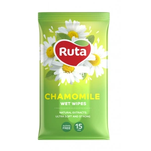 Вологі серветки Ruta Selecta Chamomile з екстрактом ромашки 15 шт. (4820202892410) зображення 1