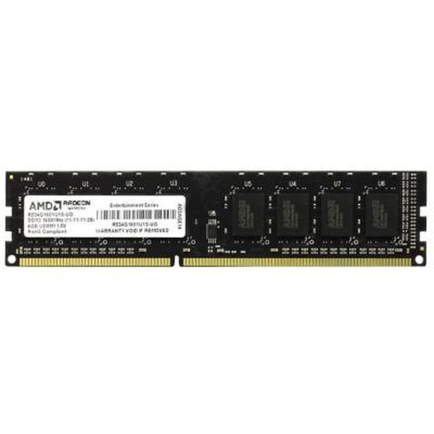 Модуль пам'яті для комп'ютера DDR3 4GB 1600 MHz AMD (R534G1601U1S-UOBULK) - изображение 1