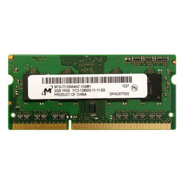 Модуль пам'яті для ноутбука SoDIMM DDR3 2GB 1600 MHz Micron (MT8JTF25664HZ-1G6M1) - изображение 1