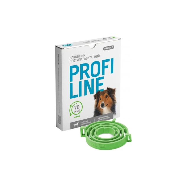 Нашийник для тварин ProVET Profiline для великих порід (інсектоакарицид) 70 см зелений (4823082431014) - picture 4