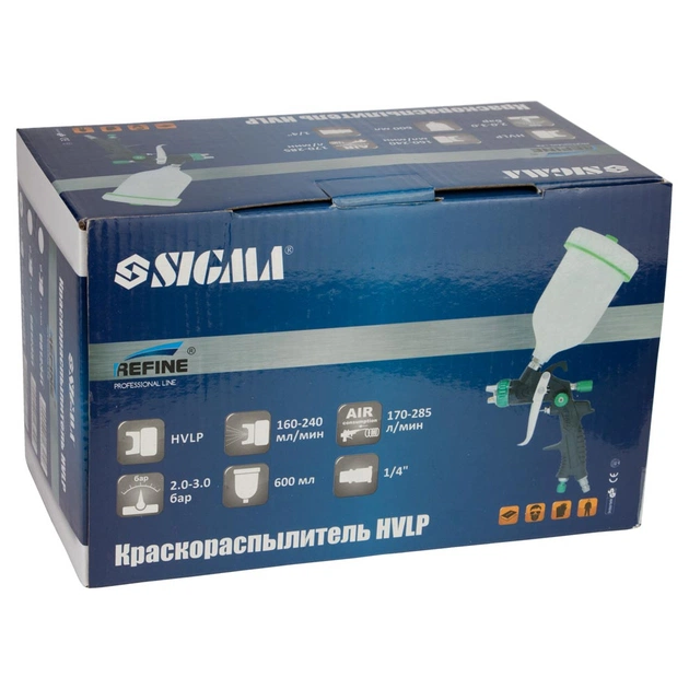 Фарбопульт Refine HVLP 1.8мм, 170-285л/хв, 2-3бар, в/б 600мл (6812381) - picture 8
