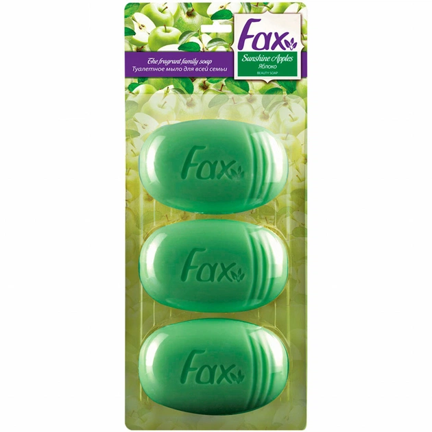 Тверде мило Fax Яблуко 3 x 115 г (8690506312527) - изображение 1