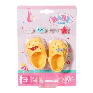 Аксесуар до ляльки Zapf Baby Born Святкові сандалі зі значками Жовті (828311-1) зображення 1