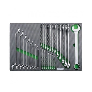 Ключ Toptul набір комбінованих та накидних 6-32мм 28од. (в ложементі) (GED2820) зображення 1