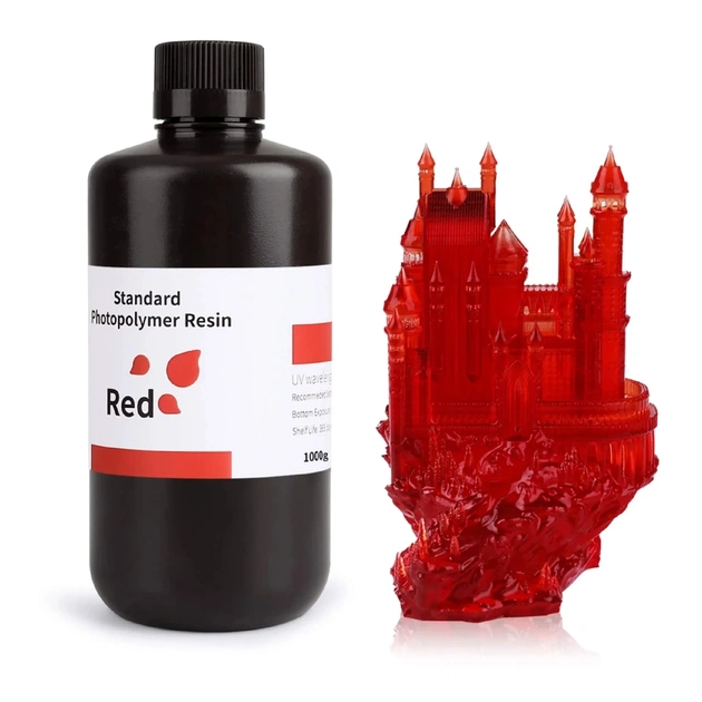 Фотополімерна смола ELEGOO Resin, Standard 1кг, red (50.103.0090) - изображение 1