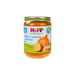 Дитяче пюре HiPP Organic Гарбуз і картопля з індичкою, 190 г (9062300108733) зображення 1
