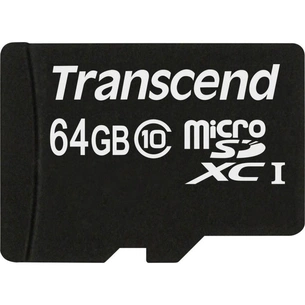 Карта пам'яті Transcend 64GB microSDXC Class 10 (TS64GUSDXC10) зображення 1