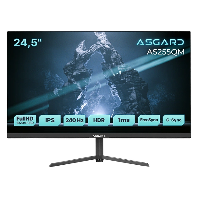 Монітор ASGARD Gaming 24.5" AS255QM IPS Black 240Hz - зображення 1