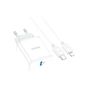 Зарядний пристрій HOCO C104A USB-C PD20W + cable USB-C to Lightning white (6931474782908) - зменшене зображення 5