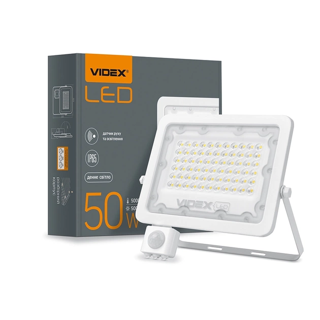 Прожектор Videx LED 50W 5000K з датчиком руху (VL-F2e505W-S) - picture 5