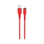 Дата кабель USB 2.0 AM to Lightning 1.0m 2.4A nylon X59 red HOCO (6931474744876) - уменьшенное изображение 1