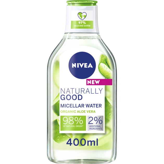 Міцелярна вода Nivea Naturally Good з алое вера 400 мл (4005900768926) - изображение 1