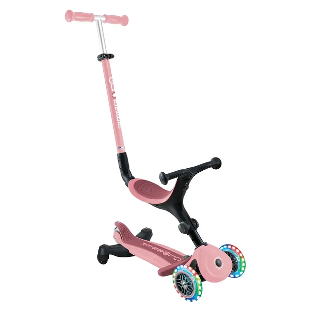 Самокат Globber серії Go Up Active 360 пастельно-рожевий Колеса з підсвічуванням (749-310) - изображение 2
