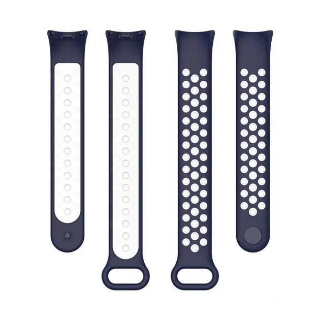 Ремінець до фітнес браслета BeCover Vents Style для Xiaomi Mi Smart Band 10 Blue-White (713632) - picture 6