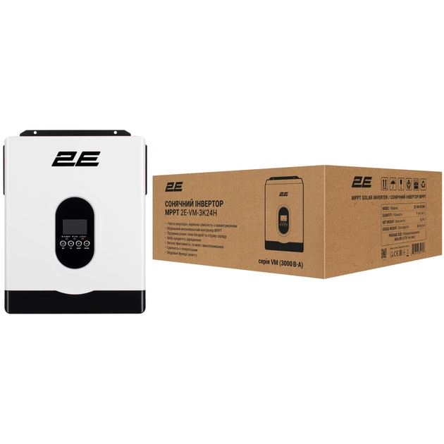 Сонячний інвертор 2E VM-3K24H 3000VA/2700W, 24V (2E-VM-3K24H) - зображення 7