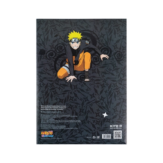 Білий картон Kite A4 Naruto 10 аркушів (NR24-254) - зображення 4