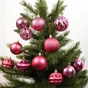 Ялинкова іграшка House Of Seasons Кульки і прикраси Пластик 60 шт D7 см D6 см Фуксія (8720967923786) - preview 2