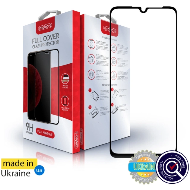 Стекло защитное Intaleo Full Glue Realme Note 60 Black (1283126608995) - изображение 1