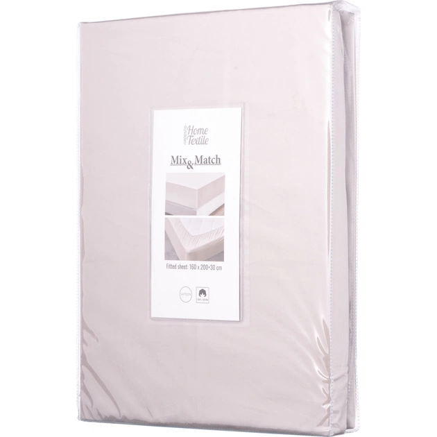 Простирадло Ardesto на резинці Mix&Match сатин 180х200+30 см айворі (ART1820FSC) - зображення 4