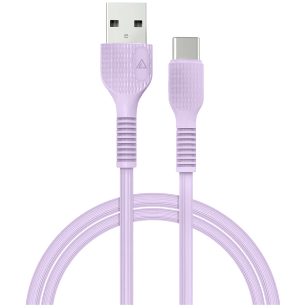 Дата кабель USB 2.0 AM to USB-C 1.2m Purple ACCLAB (1283126518270) - изображение 1