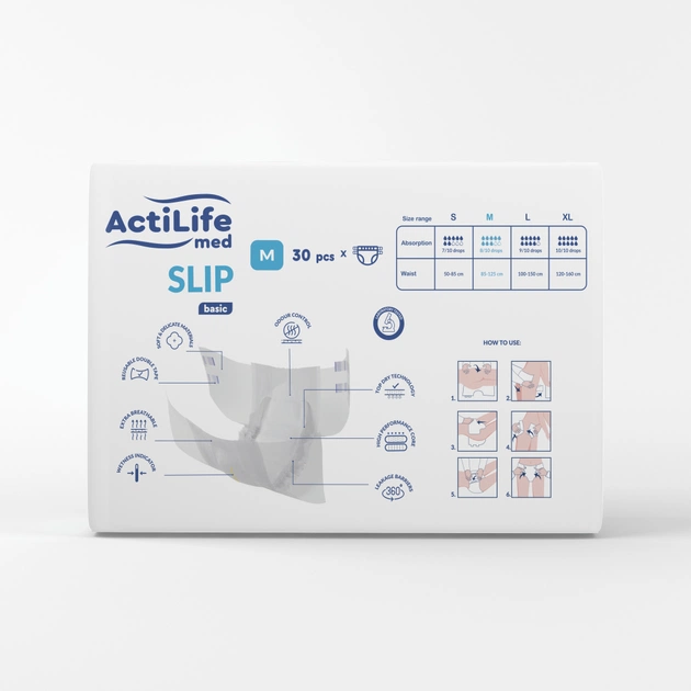 Підгузки для дорослих ActiLife Med Basic M, 30 шт (4820174981679) - зображення 2