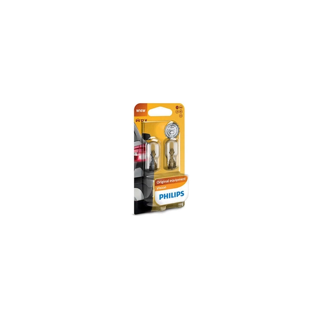 Автолампа Philips W16W Vision, 2шт/бл. (12067B2) - изображение 1