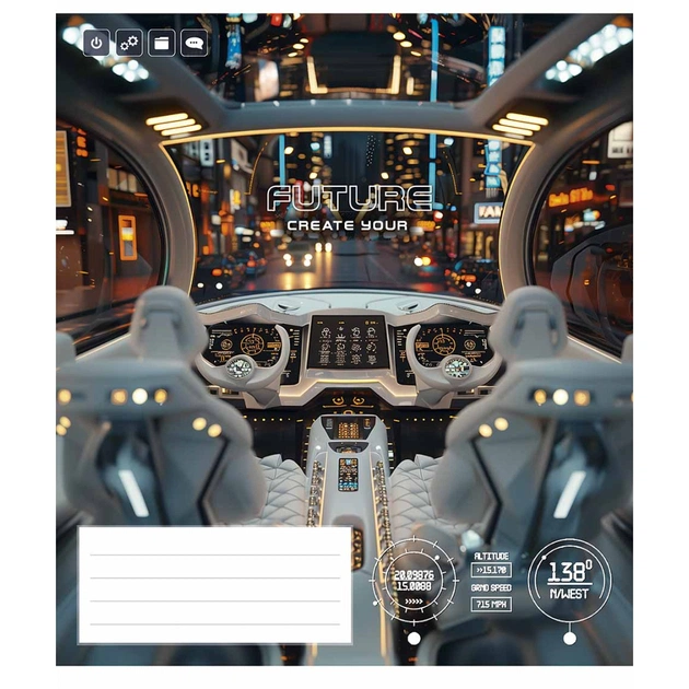 Зошит Школярик Create your future 36 аркушів лінія (036-3474L) - зображення 1