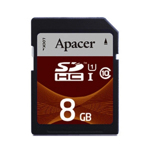 Карта пам'яті Apacer 8GB SDHC UHS-I Class10 RP (AP8GSDHC10U1-R) - зображення 1