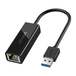 Перехідник USB 3.0 AM to RJ45 Ethernet 1000Mbps CR111 Black Ugreen (20256) изображение 1