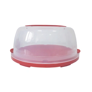 Тортівниця Irak Plastik кругла 28,5 см Червона (6415) изображение 1