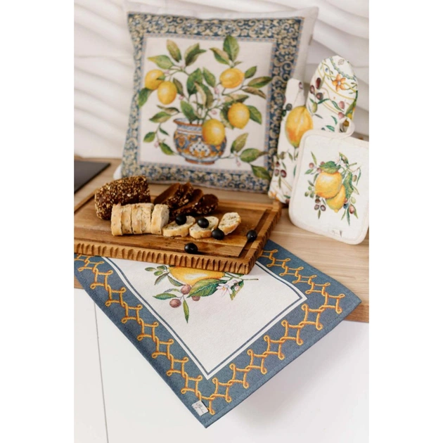 Наволочка Прованс гобеленова декоративна Соковиті лимони 45х45 (035420) - picture 3