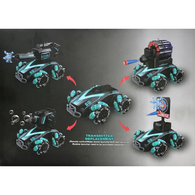 Радіокерована іграшка UFT Дрифтова машинка Танк-всюдихід Стріляє водяними бомбами з підсвічуванням (UFTGC2) - picture 12