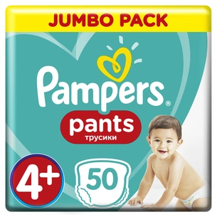 Підгузки Pampers трусики Pants Maxi Plus Розмір 4+ (9-15 кг), 50 шт (8001841133164) зображення 1