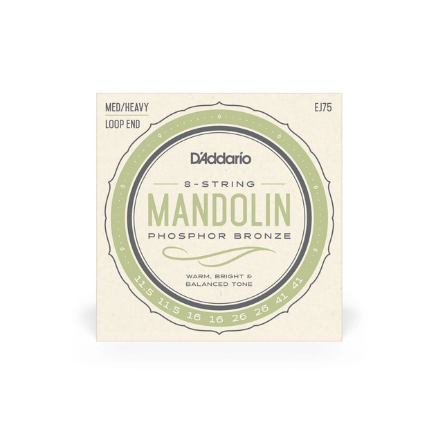 Струни для гітари D'Addario Mandolin Phosphor Bronze Medium/Heavy (11.5-41) (EJ75) - picture 1