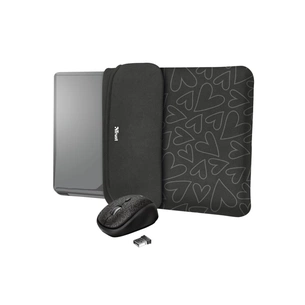 Чохол до ноутбука Trust 15.6" Yvo Mouse & Sleeve Black-hearts + mouse (23440) зображення 1