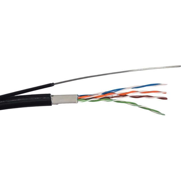 Кабель сетевой GEAR UTP 305м, cat.5e, CU, 4*2*0,51, PVC+PE, outdoor, steel wire (GEC-UTPCUOUTSC051305) - изображение 1